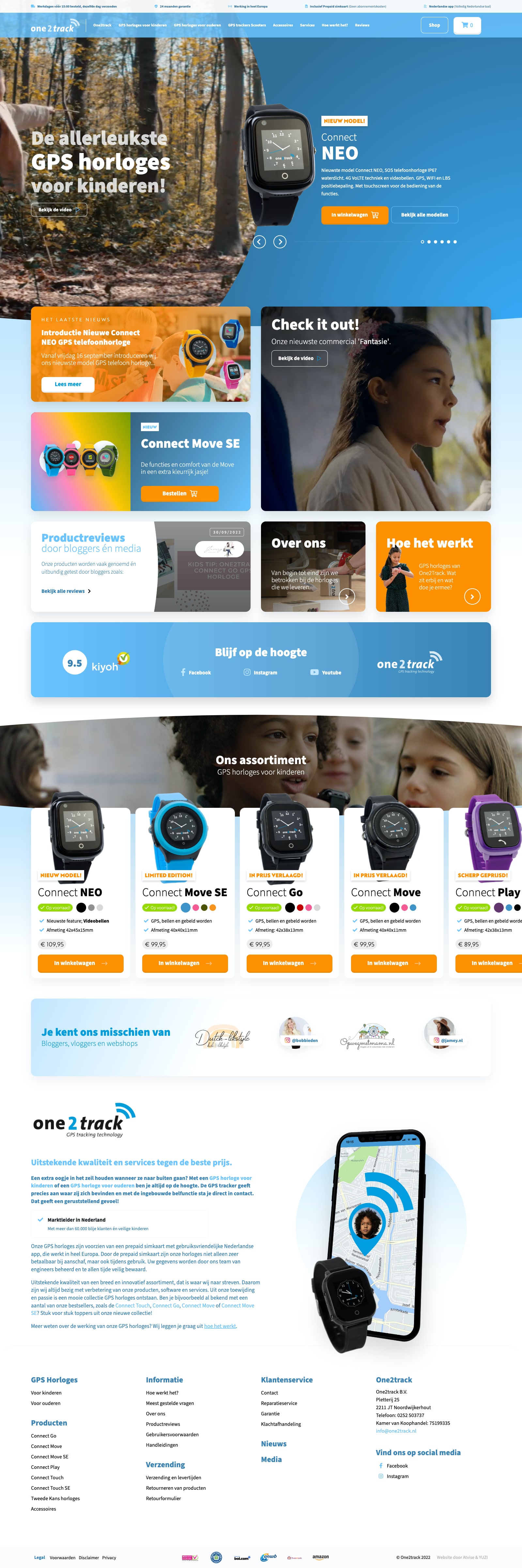 Website tablet voorbeeld